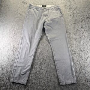 Matchstick Pant Mens 32x31 Gray Cotton Chino Straight Business Preppy Stretch
